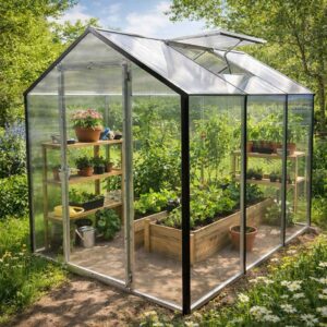 kasvuhoone Levi 2x3 m polükarbonaat