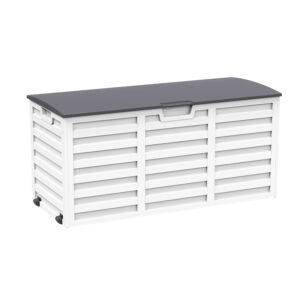 Säilituskast ALISA 112,8x49x53,5cm/265L, valge/hall plastik